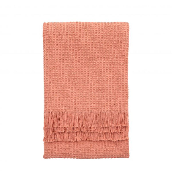 Ghedi Ethan Blush Waffle Throw — SantoLusso®