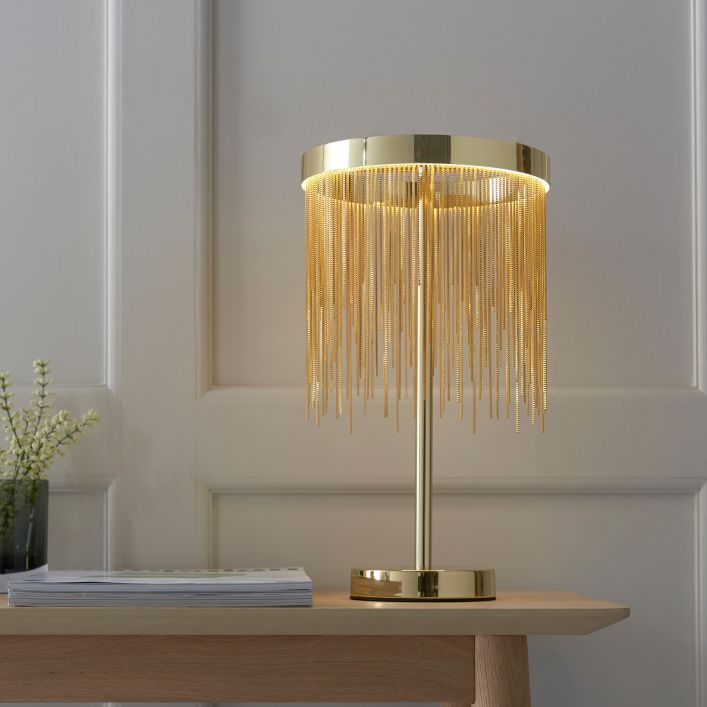 Ghedi Eustachio Table Lamp Satin Brass — SantoLusso®