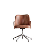 Ghedi Fiaggo Swivel Chair Vintage Brown Leather — SantoLusso®