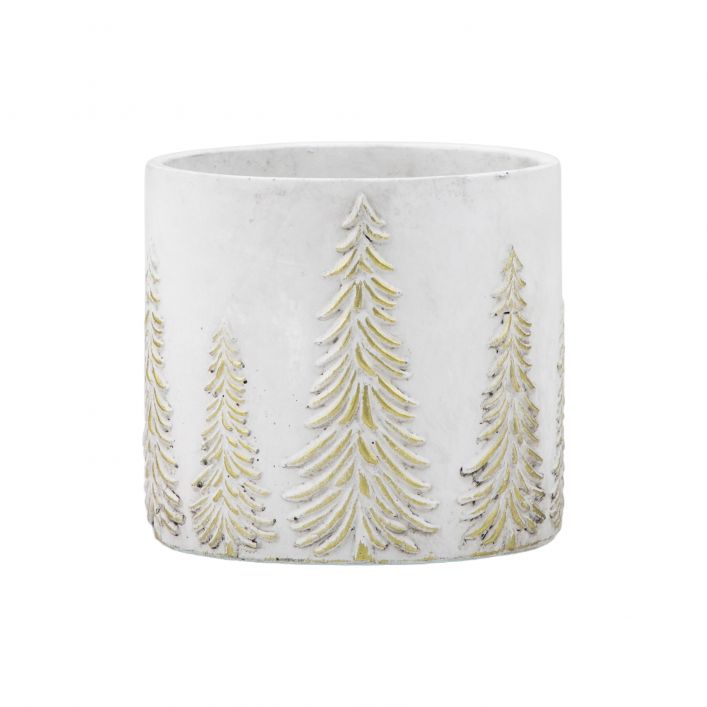 Ghedi Forest Planter White and Gold Small — SantoLusso®