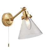 Ghedi Frances Bathroom 1 Wall Light Satin Brass — SantoLusso®