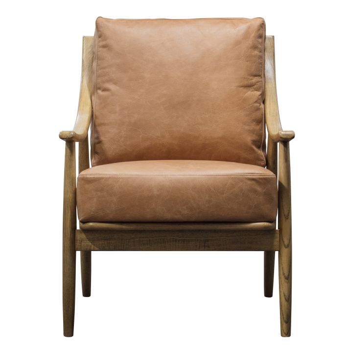 Ghedi Fume Armchair Brown Leather — SantoLusso®