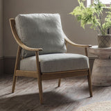 Ghedi Fume Armchair Natural Linen — SantoLusso®