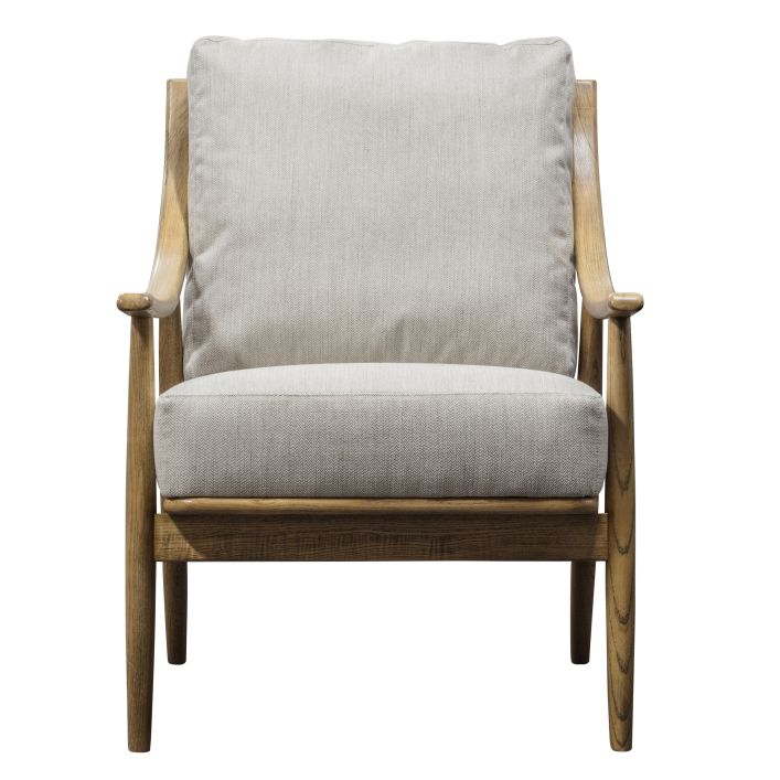 Ghedi Fume Armchair Natural Linen — SantoLusso®