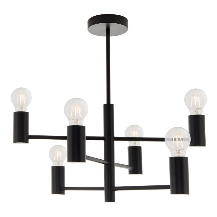 Ghedi Gabriela 6 Ceiling Light Black Large — SantoLusso®