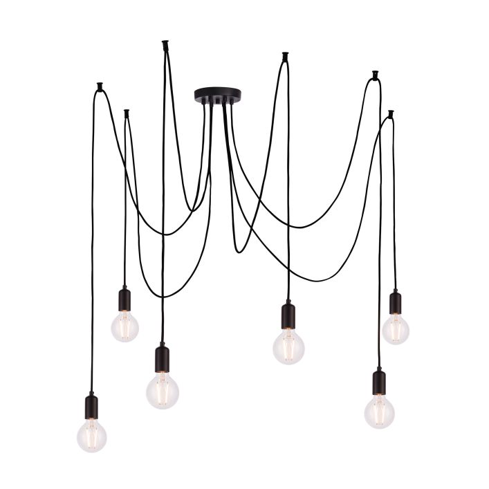 Ghedi Gabriela 6 Cluster Pendant Light Matt Black — SantoLusso®