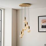 Ghedi Gabriela 6 Pendant Light Satin Brass — SantoLusso®