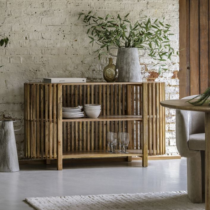 Ghedi Galla Slatted Console Table — SantoLusso®