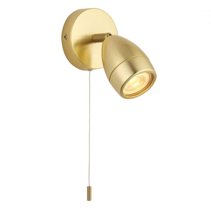 Ghedi Gelsom Bathroom 1 Ceiling Light Satin Brass — SantoLusso®