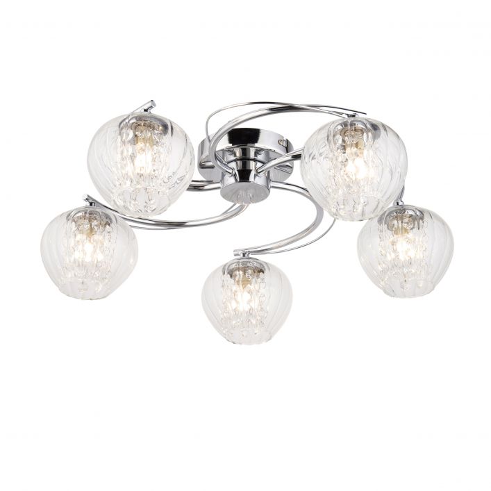 Ghedi Geralla 5 Ceiling Light Chrome — SantoLusso®