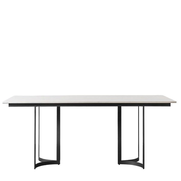 Ghedi Gesso Dining Table Black — SantoLusso®