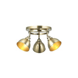 Ghedi Getta 3 Round Ceiling Light Brass — SantoLusso®