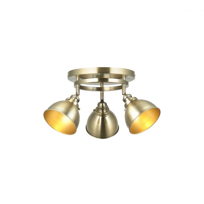 Ghedi Getta 3 Round Ceiling Light Brass — SantoLusso®