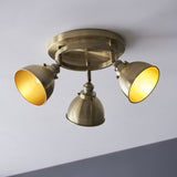 Ghedi Getta 3 Round Ceiling Light Brass — SantoLusso®