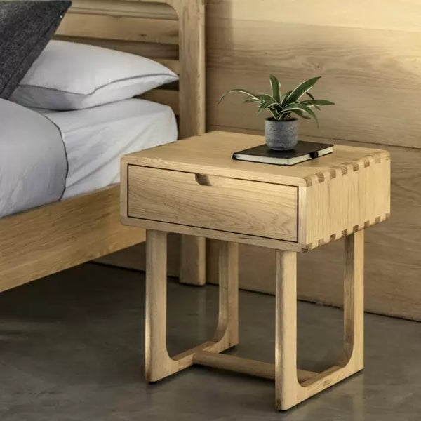 Ghedi Gianno 1 Drawer Bedside Natural — SantoLusso®