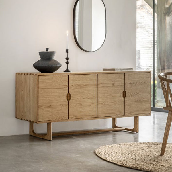 Ghedi Gianno 4 Door Sideboard Natural — SantoLusso®