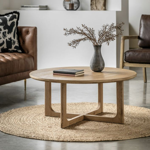 Ghedi Gianno Round Coffee Table Natural — SantoLusso®