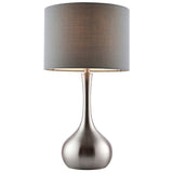 Ghedi Giosue Table Lamp Nickel & Dark Grey — SantoLusso®