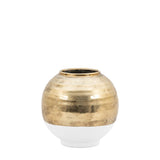 Ghedi Glitz Vase Small White & Gold — SantoLusso®