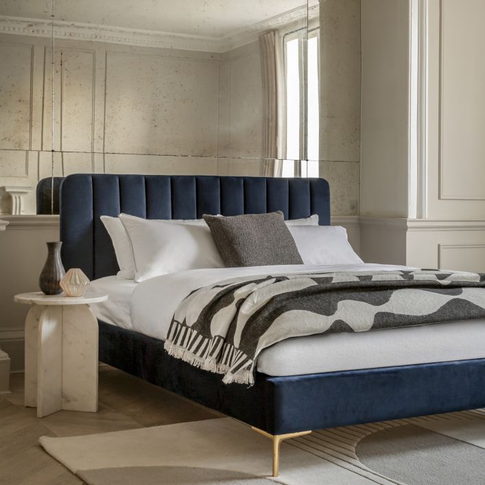 Ghedi Guinillo Double Bedstead Indigo — SantoLusso®