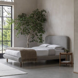 Ghedi Illora Double Bedstead Stone Grey — SantoLusso®