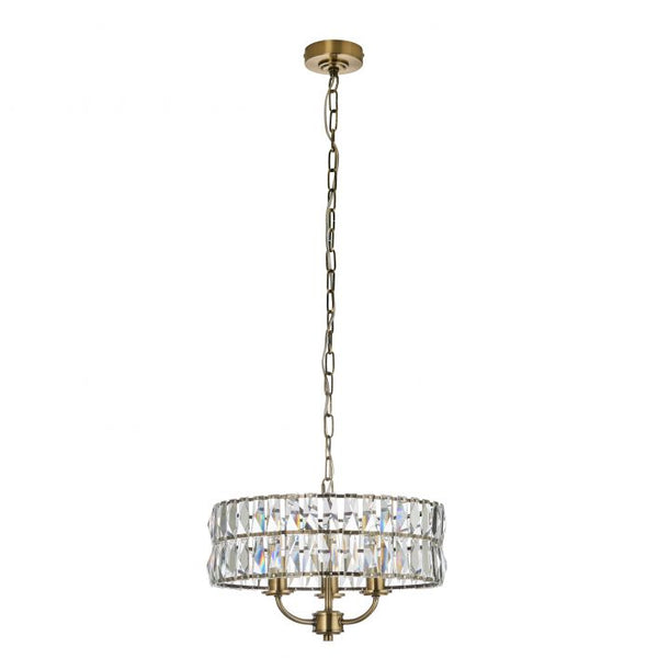 Ghedi Jessa 3 Pendant Light Antique Brass — SantoLusso®