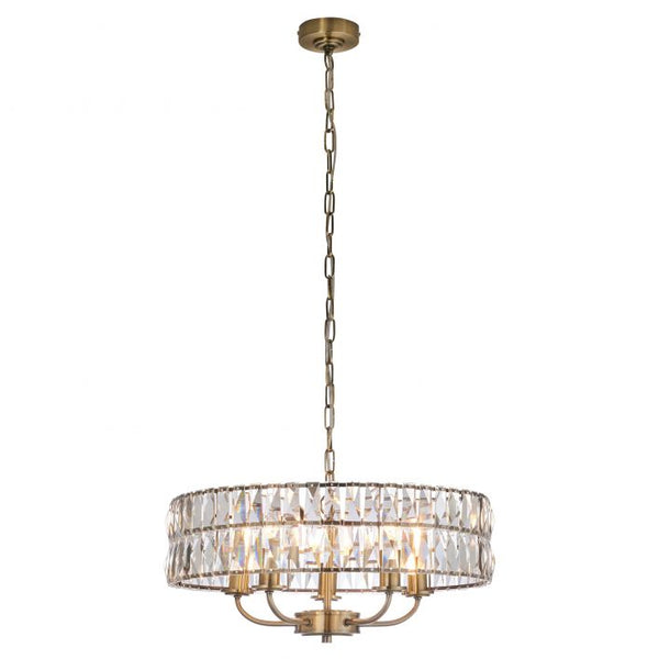 Ghedi Jessa 5 Pendant Light Antique Brass — SantoLusso®