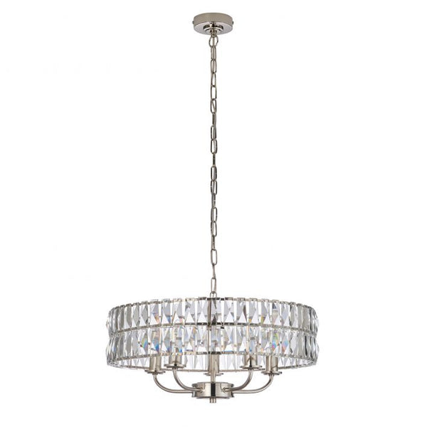 Ghedi Jessa 5 Pendant Light Bright Nickel — SantoLusso®