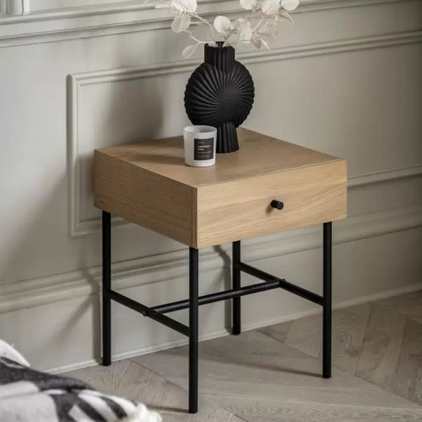 Ghedi Josiah 1 Drawer Bedside Table — SantoLusso®