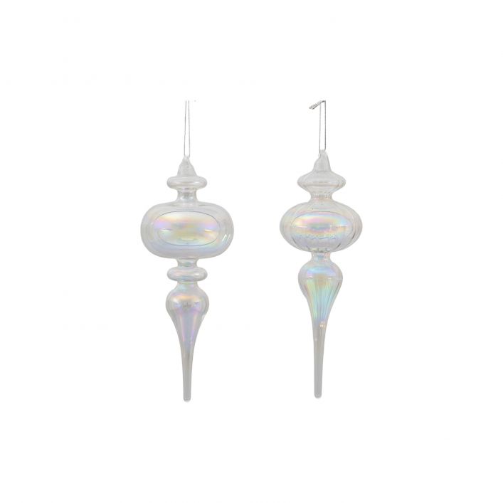 Ghedi Juri Bauble Drop Clear Lustre Set of 2 — SantoLusso®