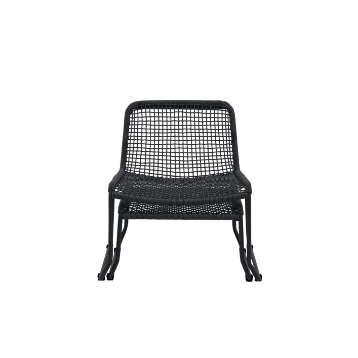 Ghedi Jussetto Lounge Chair with Footstool Black — SantoLusso®