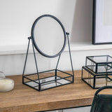 Ghedi Lara Desk Mirror with Tray Black — SantoLusso®