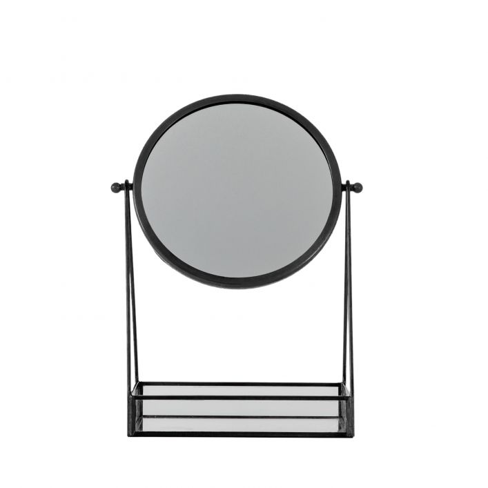 Ghedi Lara Desk Mirror with Tray Black — SantoLusso®