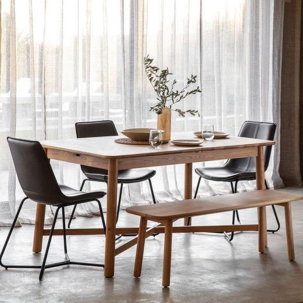 Ghedi Lencia Extending Dining Table Oak — SantoLusso®