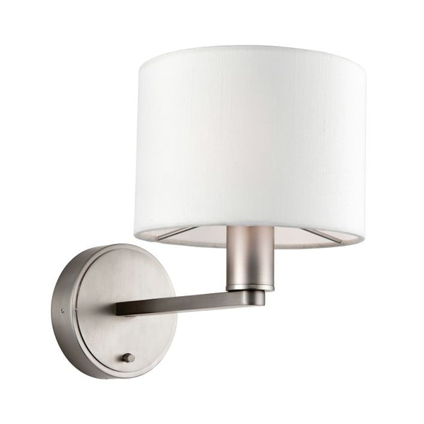 Ghedi Leone Wall Light Nickel & White — SantoLusso®