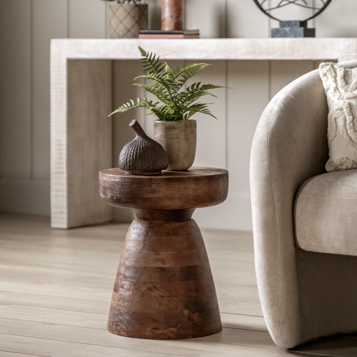 Ghedi Lillian Side Table Antique Brown — SantoLusso®