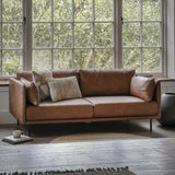 Ghedi Liri Sofa Brown Leather — SantoLusso®