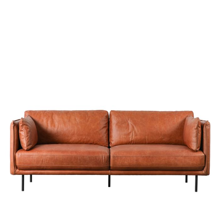 Ghedi Liri Sofa Brown Leather — SantoLusso®