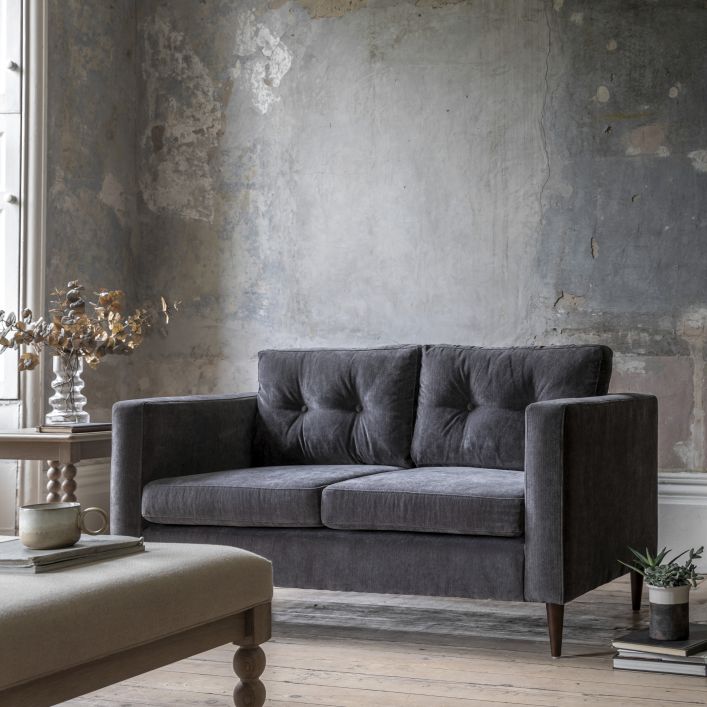 Ghedi Lorna Sofa 2 Seater Charcoal — SantoLusso®