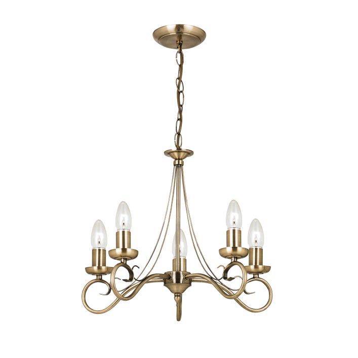 Ghedi Lucio 5 Pendant Light Antique Brass — SantoLusso®