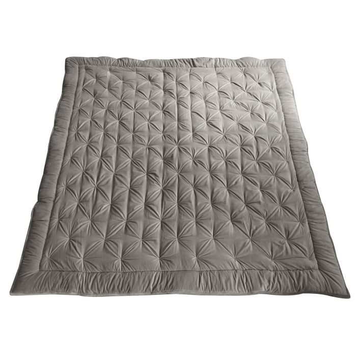 Ghedi Lumma Velvet Bedspread Neutral — SantoLusso®