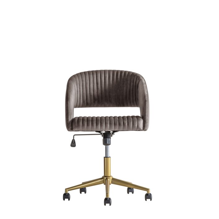 Ghedi Manol Swivel Chair Grey Velvet — SantoLusso®