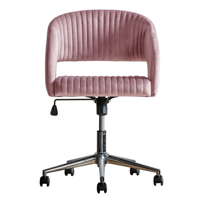 Ghedi Manol Swivel Chair Pink Velvet — SantoLusso®