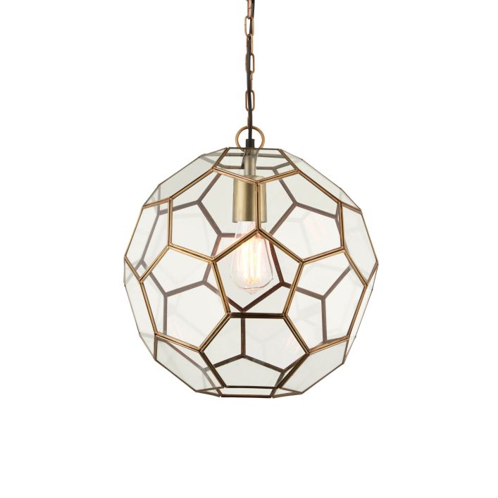 Ghedi Maren 1 Pendant Light Antique Brass Small — SantoLusso®