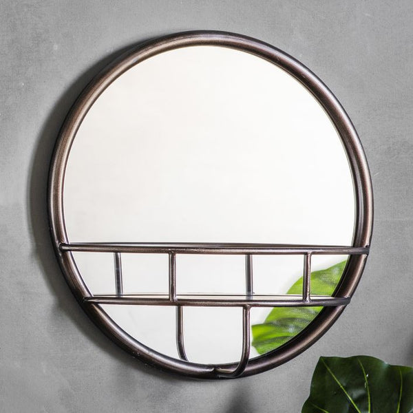 Ghedi Marino Mirror Round Black — SantoLusso®