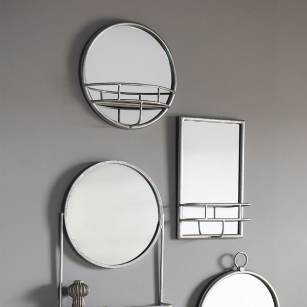 Ghedi Marino Round Mirror Silver — SantoLusso®