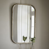 Ghedi Martedi Rectangle Mirror Distressed Champagne — SantoLusso®