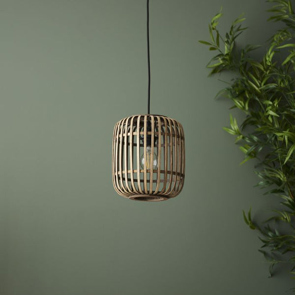 Ghedi Matteo 1 Pendant Light Natural Bamboo — SantoLusso®