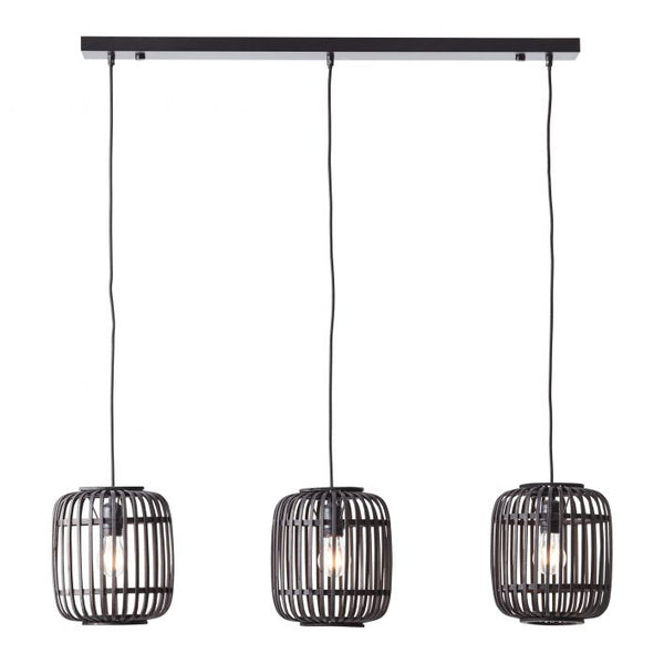 Ghedi Matteo 3 Pendant Light Dark Bamboo — SantoLusso®