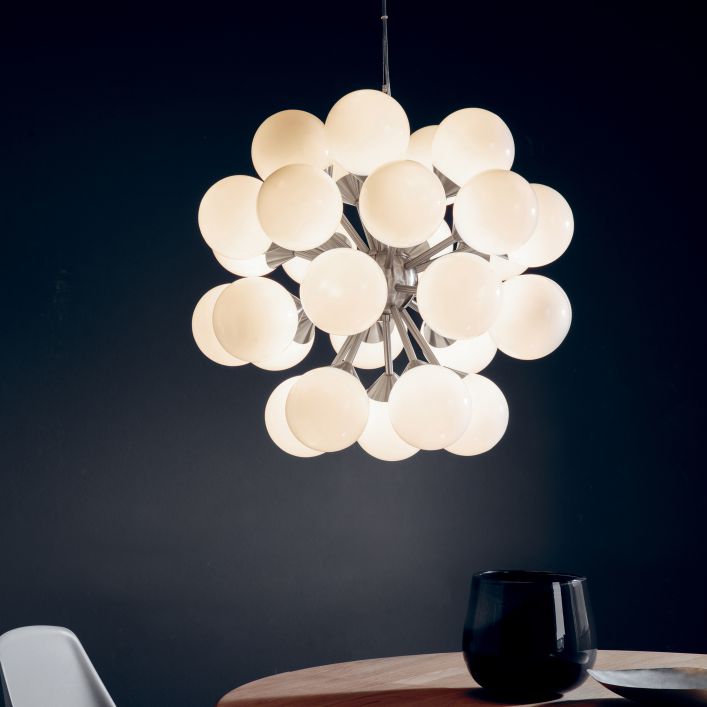 Ghedi Maxim 28 Pendant Light Nickel — SantoLusso®